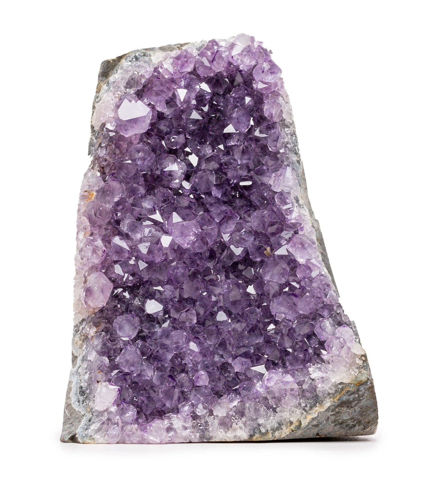 SAMSARI 1 to 1.5 Lb Amethyst Crystal Geode From Uruguay – 3.5" to 6" Height, Natural Large Amethyst Cluster Rock – Crystals and Healing Stones