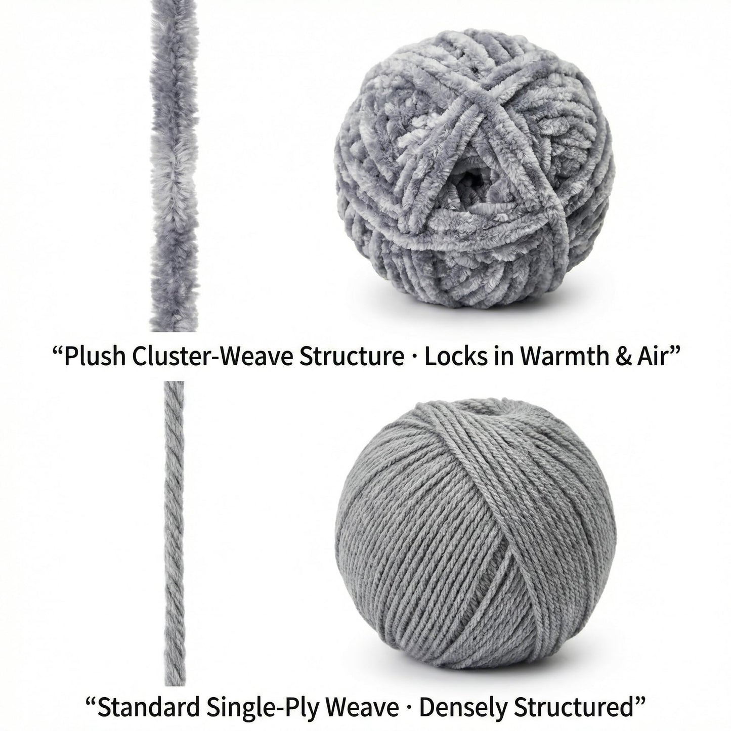 HOUSE CREATIVITY Chenille Crochet Kit for Beginners, Make 2 Ultra-Soft Cat Plushies, Amigurumi Crochet Starter Kit with Video Tutorial, Plush DIY Craft Kit with Chenille Yarn, Hook, Eyes & Stuffing