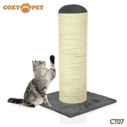 COZY PET Deluxe Fat Boy Super Large Cat Scratching Post Scratcher Activity Centre with Heavy Duty Sisal in Dark Grey XXL CT07-Dark Grey.