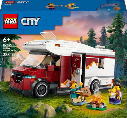 LEGO City Holiday Adventure Camper Van Toy - Creative Building Toys for 6+ Year Old Boys & Girls - Includes 3 Minifigures & Accessories - Gift Ideas for Birthdays & Holidays - 60454