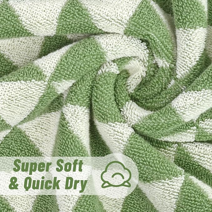 Jacquotha Green Hand Towels for Kitchen & Bathroom, 2 Pack Soft Lightweight