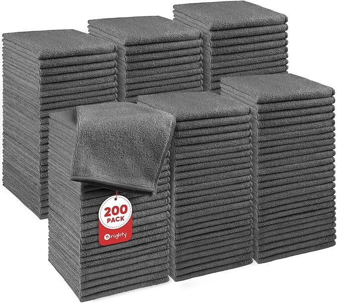 Orighty Wash Cloths Bulk Towels Set 200 Pack, Highly Absorbent and Soft Feel