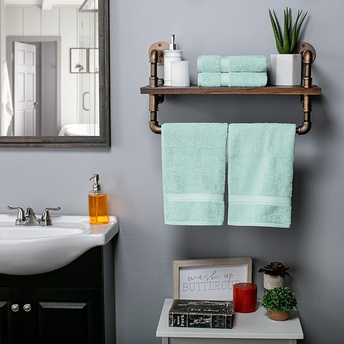 SUPERIOR Egyptian Cotton Pile Hand Towel Set of 4, Ultra Soft Luxury Towels
