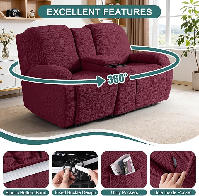 Ruaozz Loveseat Recliner Covers