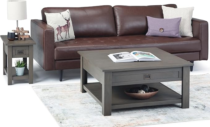 SIMPLIHOME Monroe Square Coffee Table