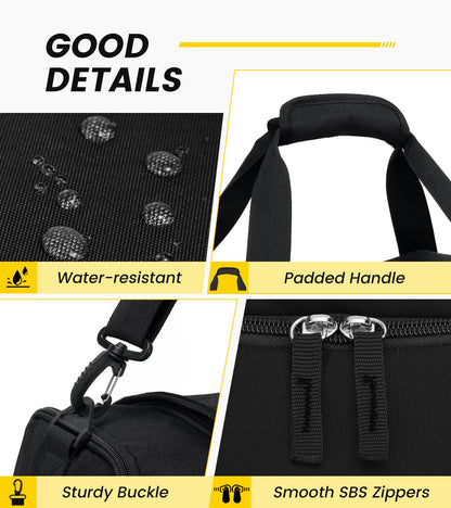 Vorspack Gym Bag for Men - 18 Inches Duffle Bag for Travel Duffel Bag with Shoe Compartment Lightweight Travel Bag for Gym Sports Overnight Weekender - Black