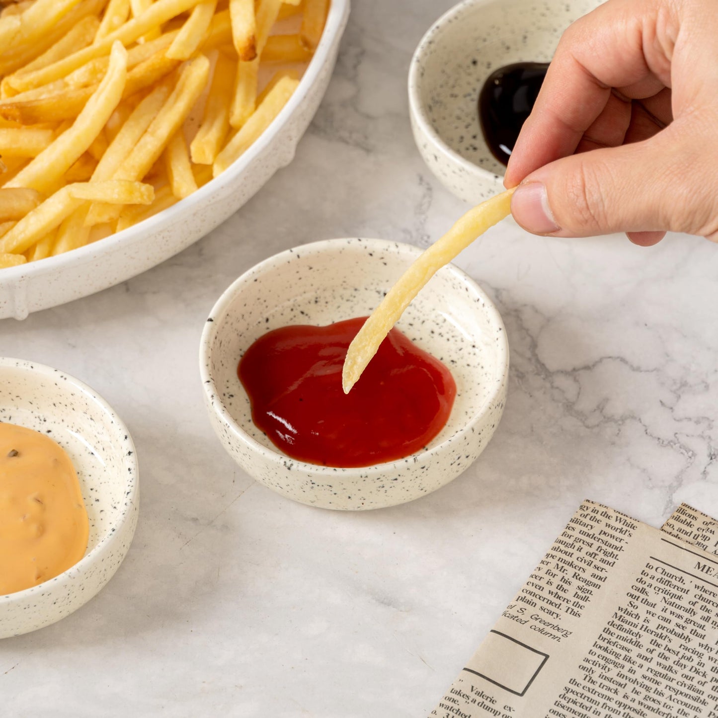 SHIDACHENG Dipping Bowls Set of 4, 2462°F High-Fired Ceramic Small Bowls for Dips, Olive Oil & Sauce, Elevates Table Setting, Idea for BBQ, Afternoon Tea, Entertaining, Housewarming & Holiday Gifts