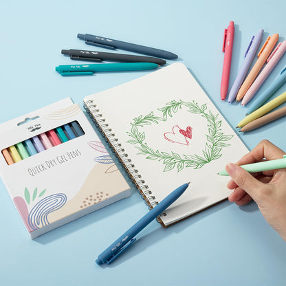 Mr. Pen- Retractable Gel Pens, 12 Pack, Fast Dry, Gel Pens Fine Point 0.7mm, Retractable Pens, Cute Pens, Gel Ink Pens, Aesthetic Pens for Journaling, Fine Tip Pens