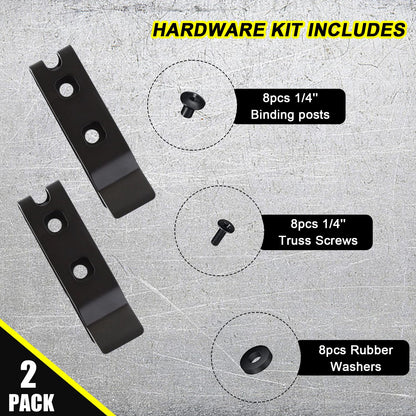 2-Pack Knife Sheath Belt Clip Holster Tactical Belt Buckle Kydex Belt Clip Universal Utility EDC Clip Camping Mag Pouches Sheath Tool with Screws for Holsters, Kydex Sheath, Metal Knife Clip