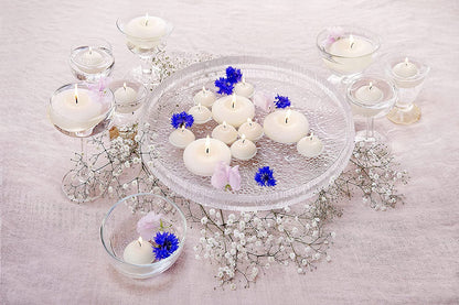 BOLSIUS 3 Inch Ivory Floating Candles - 48 Count Unscented - Premium European Quality - Imbue Breathtaking Ambiance for Romantic Wedding Centerpieces, Decorations, Events, Pool, Holiday, and Parties