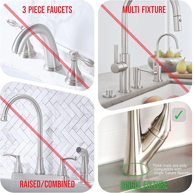 The Original Ternal Sinkmat Drip Catcher & Splash Guard, Faucet Mat