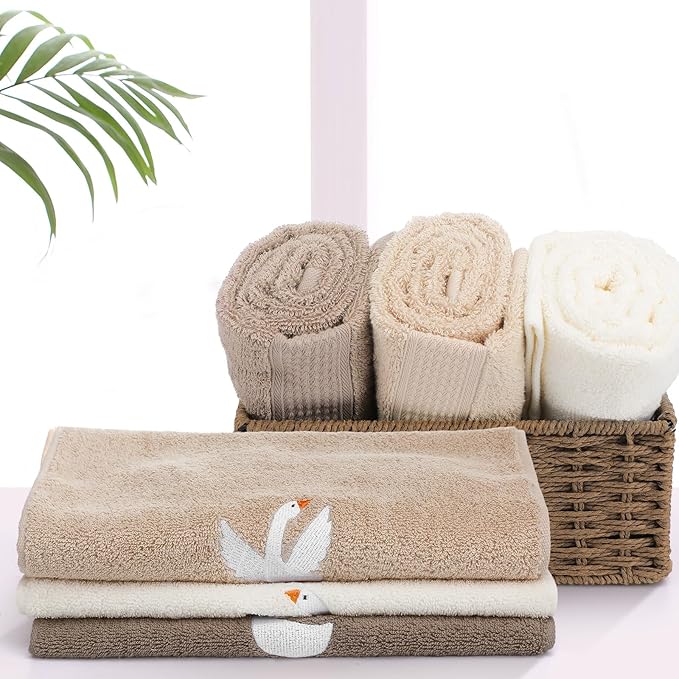 3 Pcs Silly Goose Hand Towels Decorative Silly Goose Bathroom Decor Geese Gifts