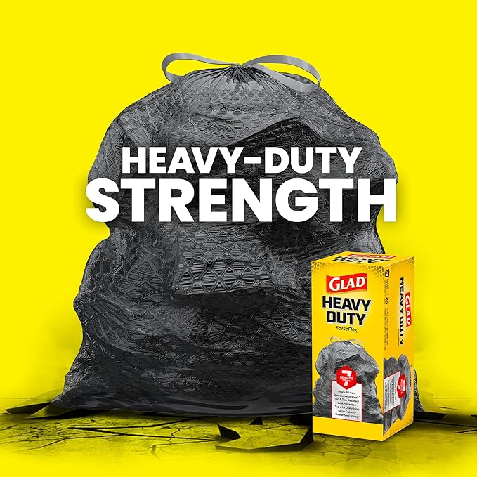 Glad Trash Bags, ForceFlexPlus Drawstring Large Garbage Bags