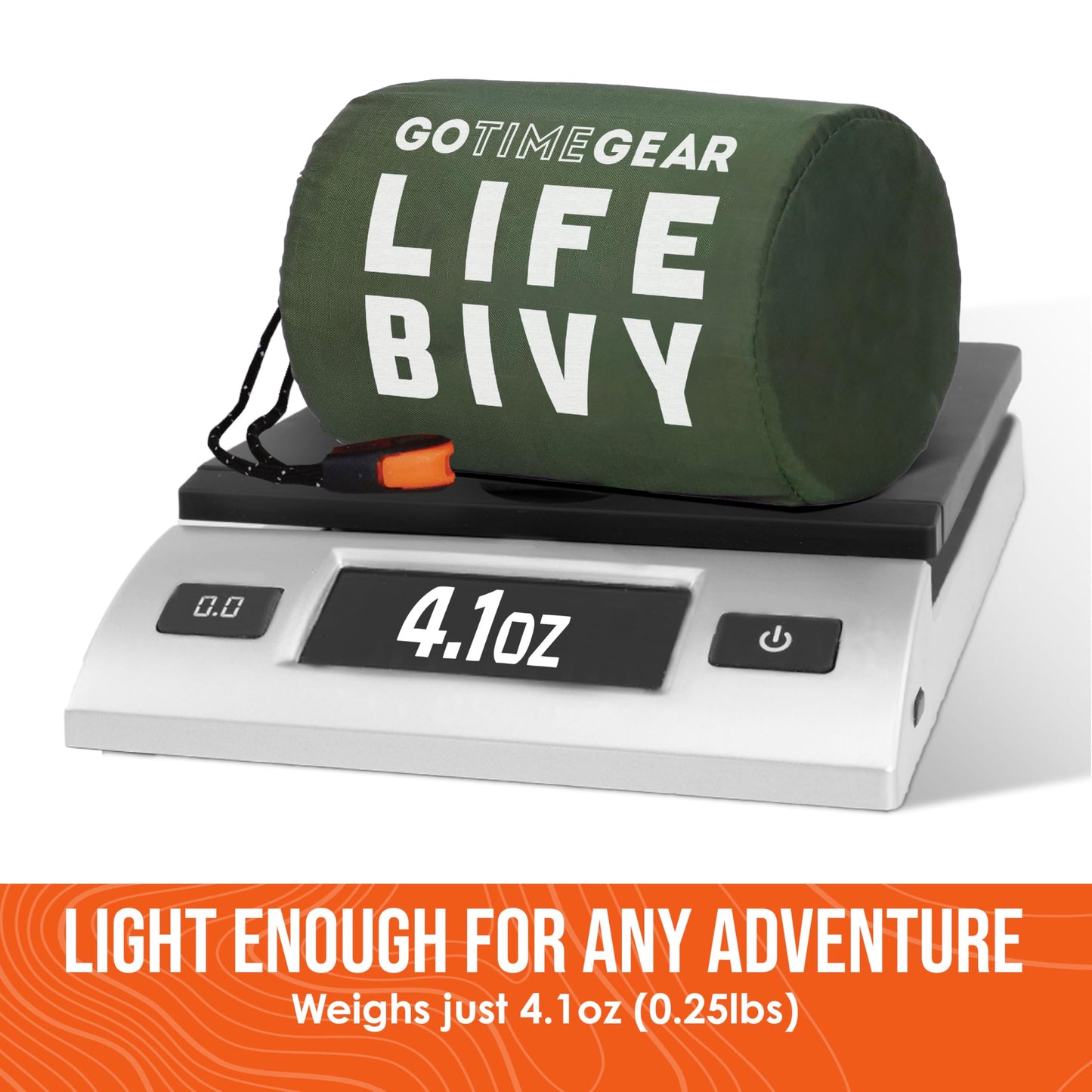 Go Time Gear Life Bivy Emergency Survival Sleeping Bag Thermal Bivy - Use as Emergency Bivy Sack, Survival Sleeping Bag, Mylar Emergency Blanket