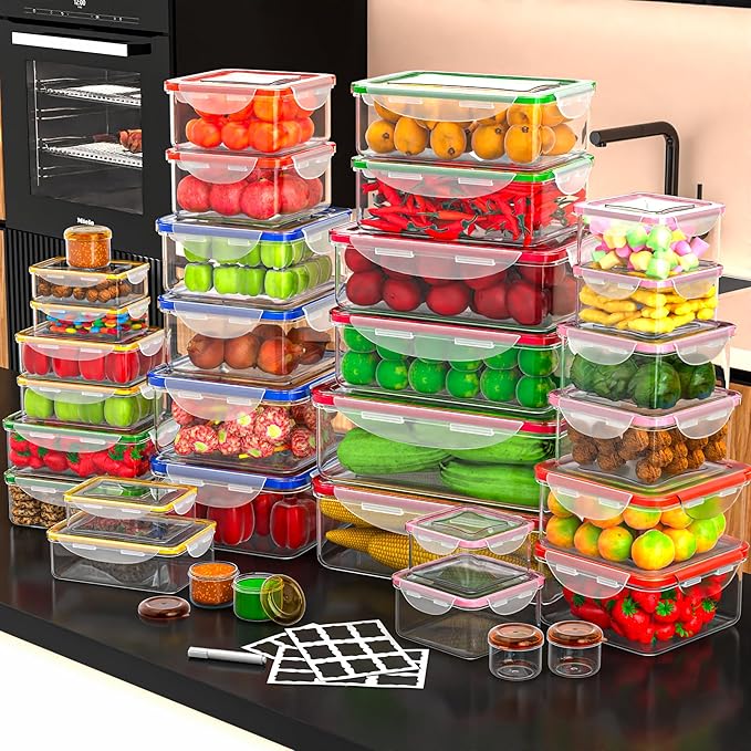 70 Pcs Large Food Storage Containers