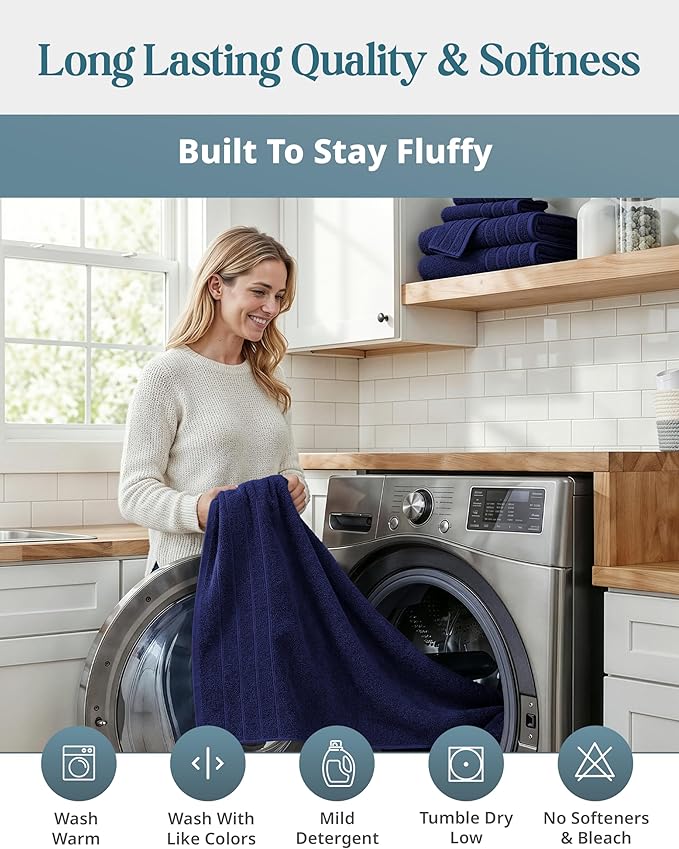 Casa Platino 100% Cotton Bath Towels