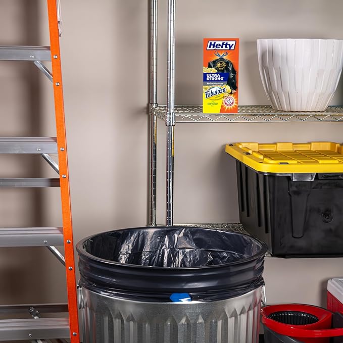 Hefty Ultra Strong 30 Gallon Trash Bags, Large Trash Bags 30 Gallon Size