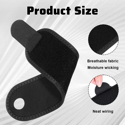 Xyembu 2 Pack Adjustable Wrist Brace Compression Straps, Ulnar Wrist Brace for Right & Left Hand, Ultra-Thin Elastic Wrist Wraps for Hand Support, Workout Sports, Black