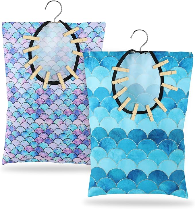 YLOLUL 2 Pcs Summer Clothes Pin Bag