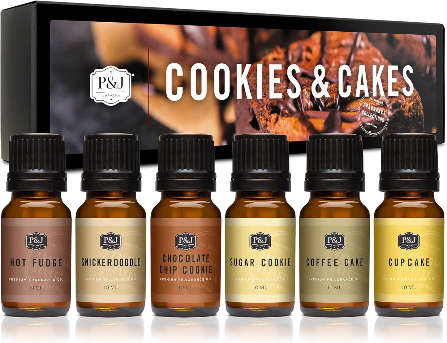 P&J Fragrance Oil Autumn Set | Brown Sugar, Apple, Harvest Spice, Vanilla, Forest Pine, and Snickerdoodle Candle Scents for Candle Making, Freshie, Soap Making Supplies, Diffuser Oil Scents
