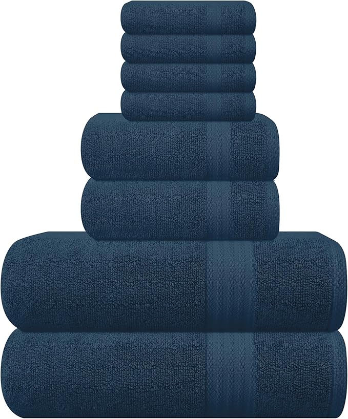 GLAMBURG Ultra Soft 8-Piece Towel Set