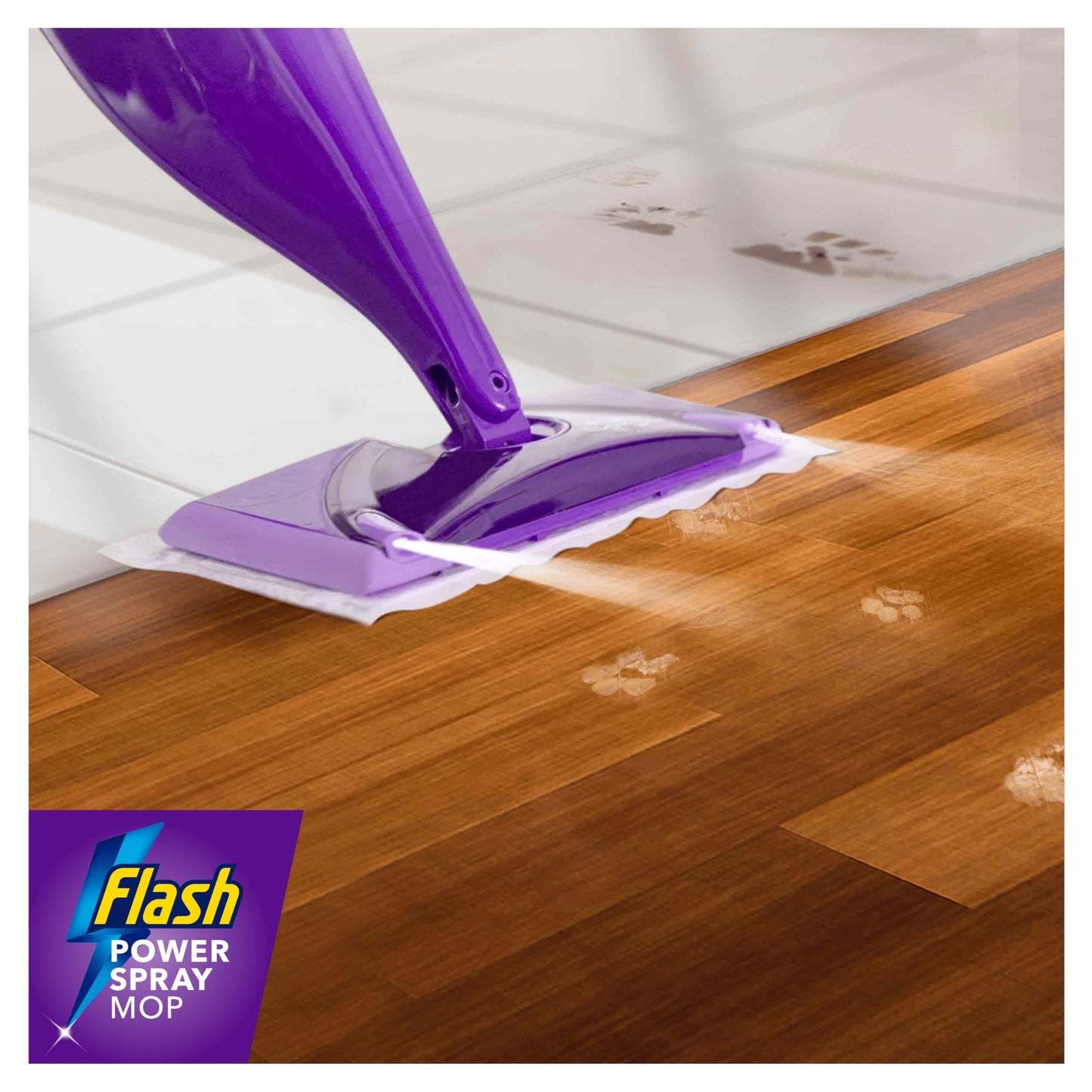 Flash Power Spray Mop Absorbing Pad Refills, Flash Mop Refill Pads, White, 64 Wipes (16x4), Flash Power Mop