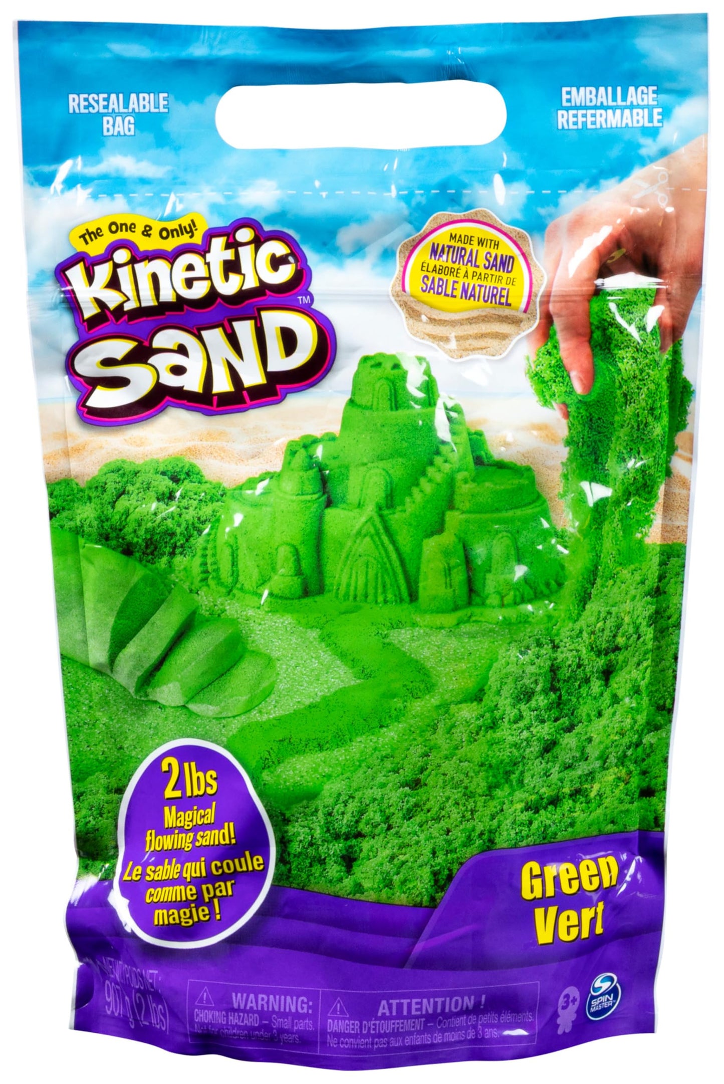 Kinetic Sand, 0.9 kg for Mixing, Moulding and Creating, for Ages 3 and Up (Colours Ship at Random) (Styles Vary)
