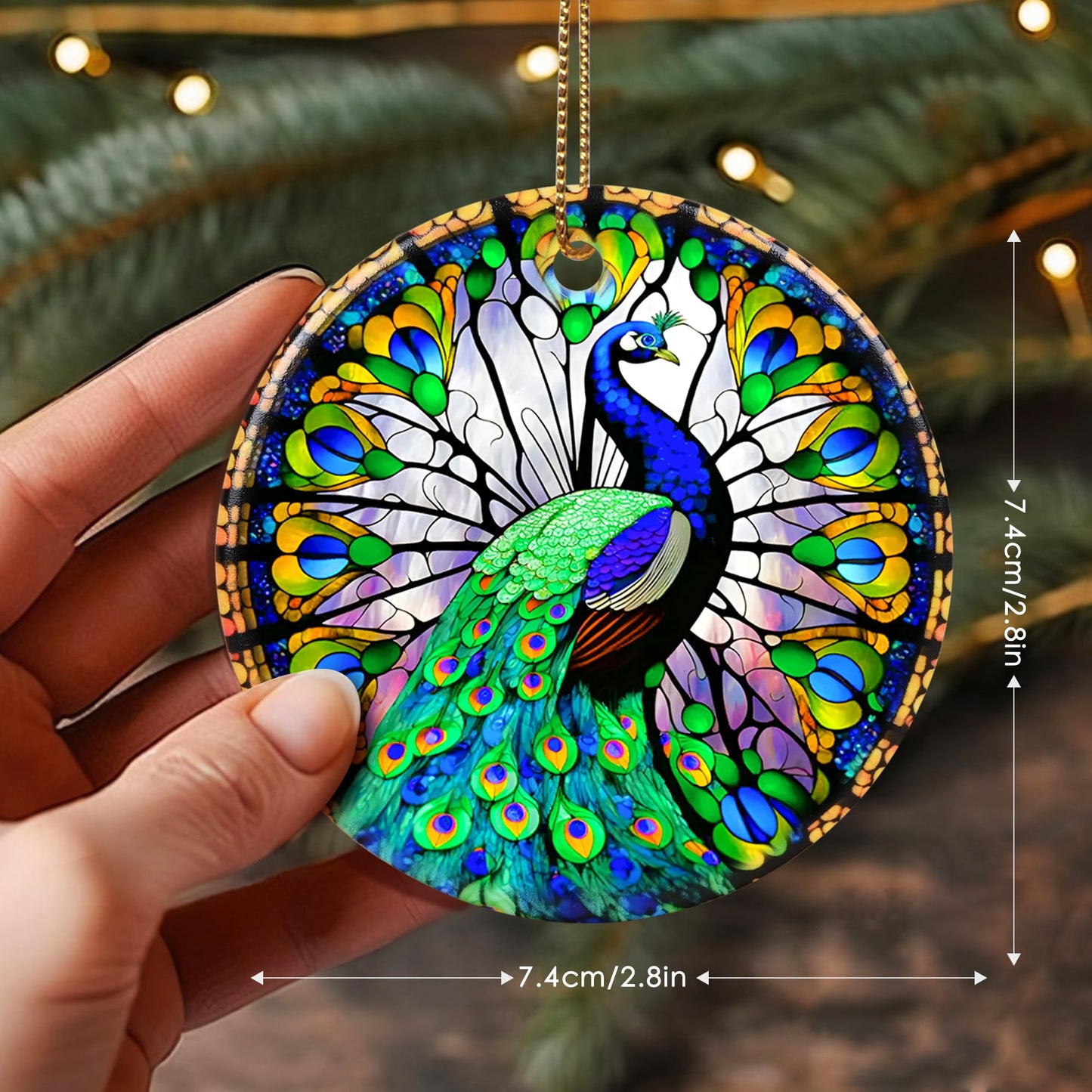 Touber Peacock Christmas Ornament, Christmas Ornaments for Tree, Christmas Tree Decor, Holiday Ornament