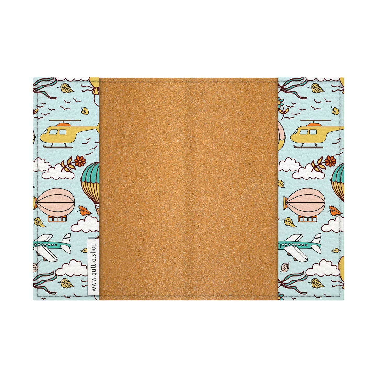 Quttie Passport Cover for Kids, Women and Men, Cute Travel Passport Holder (Dirigible Pattern)