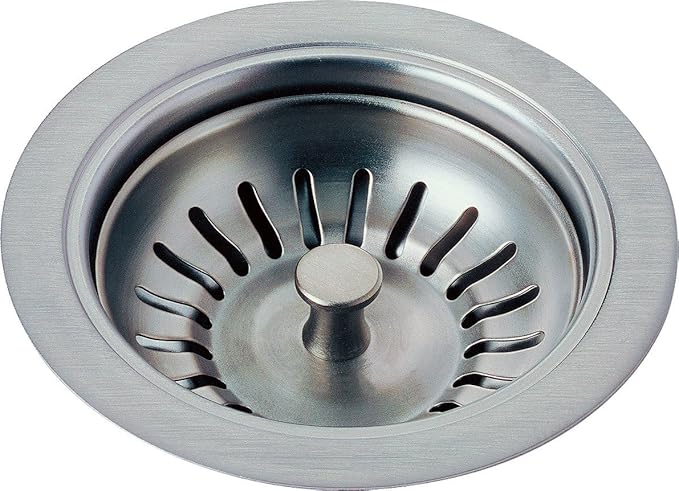 Delta Faucet 72010-AR Flange and Strainer Kitchen Sink, Arctic Stainless