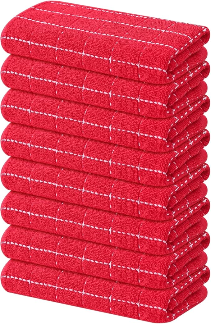 Mordimy 100% Cotton Terry Cloth Kitchen Towels, Super Soft and Absorbent Dish