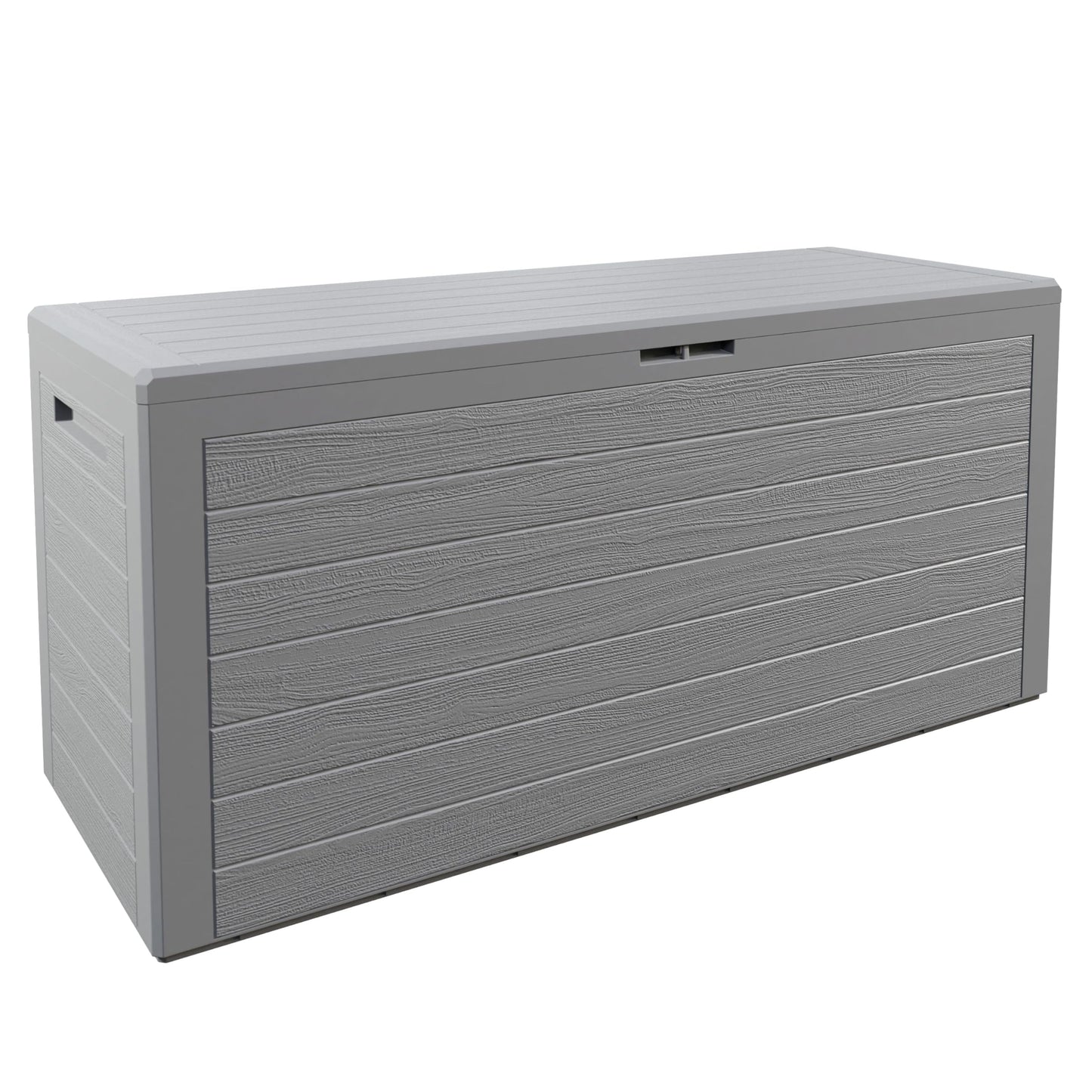 CASARIA® Outdoor Garden Storage Box | 280L | Waterproof | Plastic, Lockable Container w/Lid | Cushion Blanket Out Door Chest | Parcels, Tools, Toys | 116x43x55cm | Grey