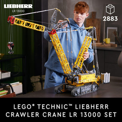 LEGO Technic Liebherr Crawler Crane LR 13000 Model Kit - Bedroom or Office Decor for Adults, Ages 18+ - Building Blocks for Adults to Display - Gift Ideas - 42146