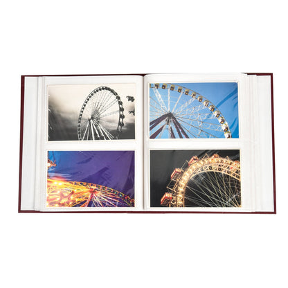 Arpan 6x4 Plain Photo Album with 200 Pockets (Burgundy)