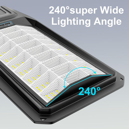 loyoele Solar Street Light Outdoor Waterproof Dusk to Dawn, 9800W Solar Parking Lot Lights Commercial Large Outdoor Flood Light Heavy Duty Solar Power with Motion Sensor for Yard Garden