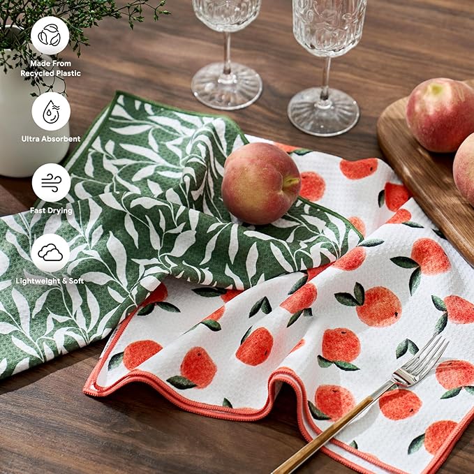 RECYCO Waffle Kitchen Towel Set of 2