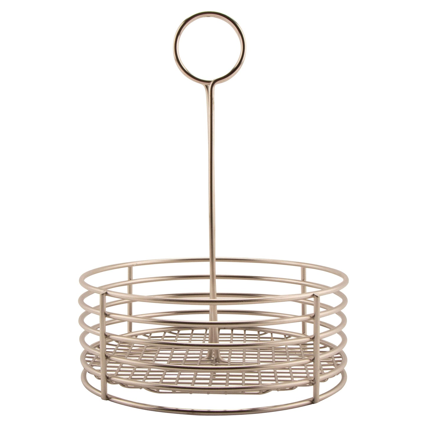 G.E.T. Enterprises Stainless Steel Round Stainless Steel Condiment Caddy Stainless Steel Table Caddies Collection 4-81866 (Case of 12)