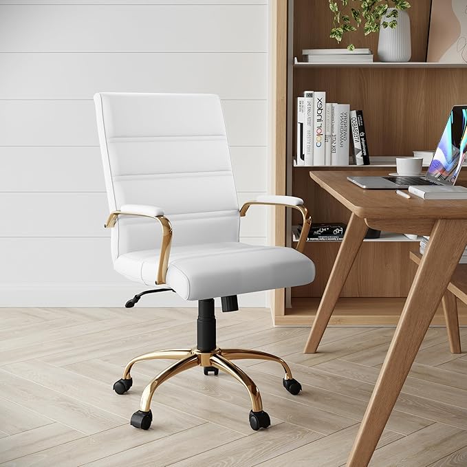 Flash Furniture Whitney Mid-Back Swivel LeatherSoft Desk Chair
