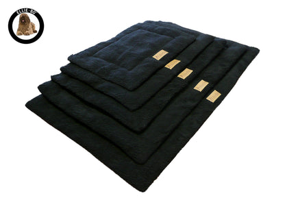 Ellie-Bo Large Black Sherpa Fleece Mat for 36-inch Dog Cage