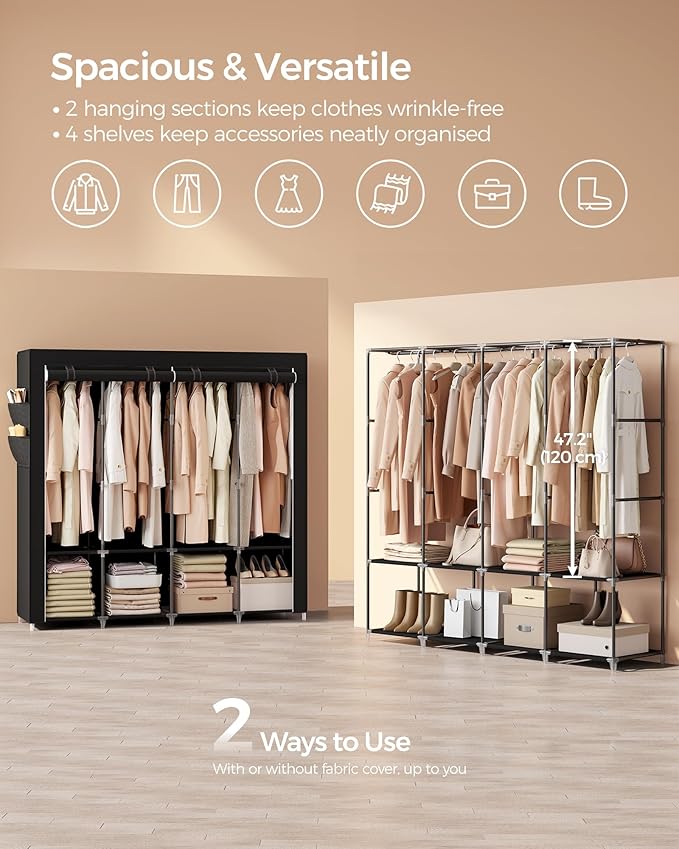 SONGMICS Portable Closet, Wardrobe Closet Organizer