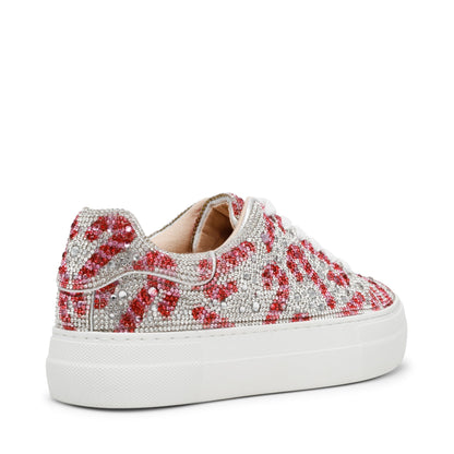 Betsey Johnson Women's Sidny Sneaker, Candy Canes, 6