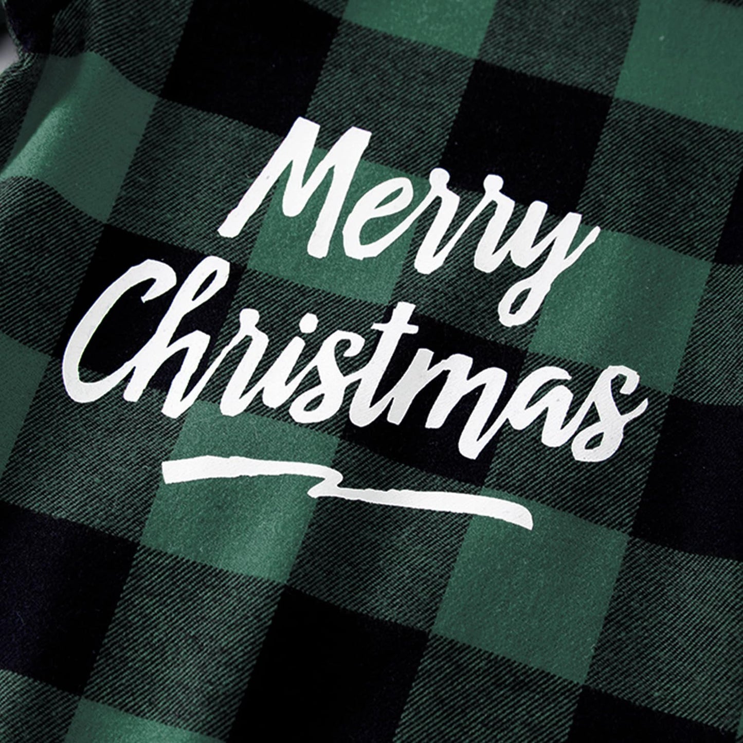 AGQT Infant Baby Boys Christmas Outfit Long Sleeve Onesie One Piece Romper Bodysuit 1st Xmas Clothes Green and Black Plaid Size 3-6 Months
