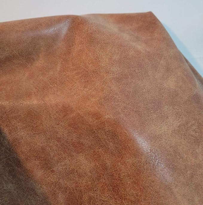 NAT Leathers | Soft Faux Leather Upholstery Fabric by The Yard | Synthetic PU