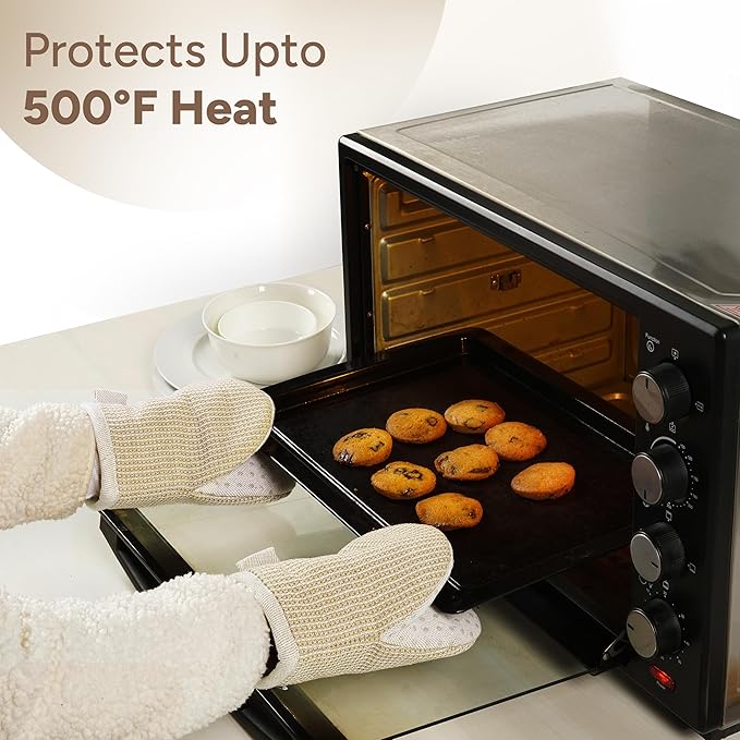 Casa Platino Mini Oven Mitts & Silicone Pot Holders, 4-Piece – Heat Resistant