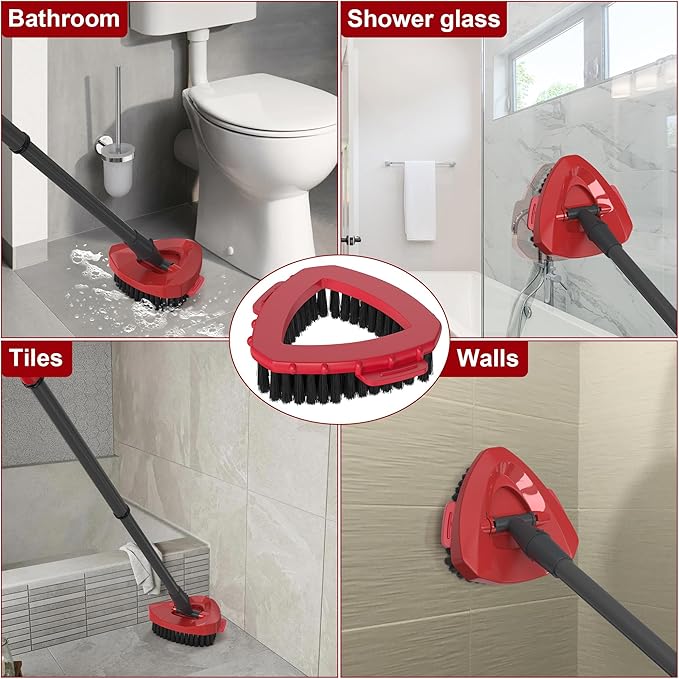 Replacement Scrub Brush for O-Cedar 2-Tank System, 4.4" Triangular Spin Mop