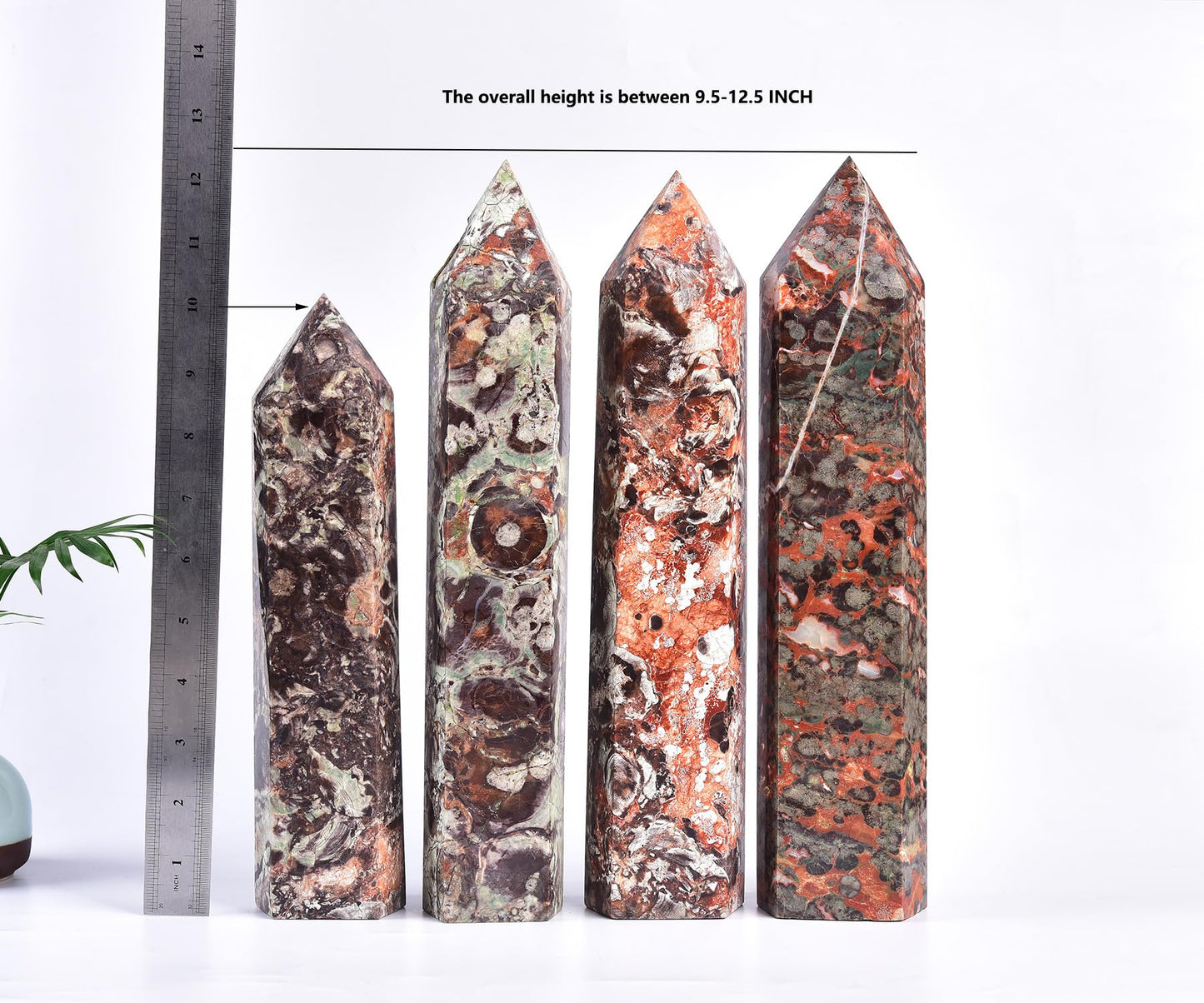 AMOYSTONE Raw Agate Crystal Obelisk 3.5-4LB - Natural Geode Hexagonal Tower for Energy Healing, Meditation, Geological Display