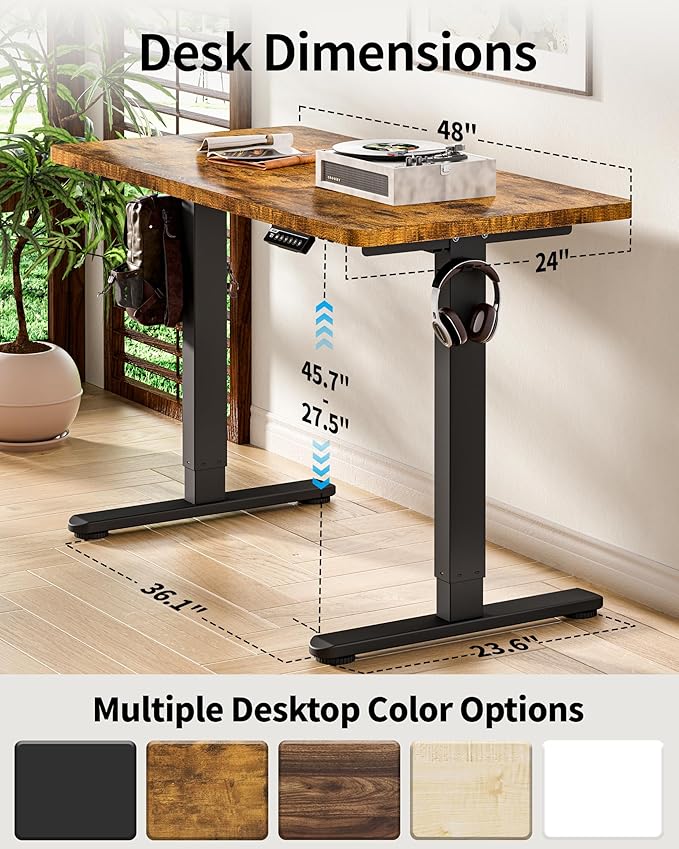 BIZUM Standing Desk Electric Adjustable Computer Desk-Stand up Desk Office