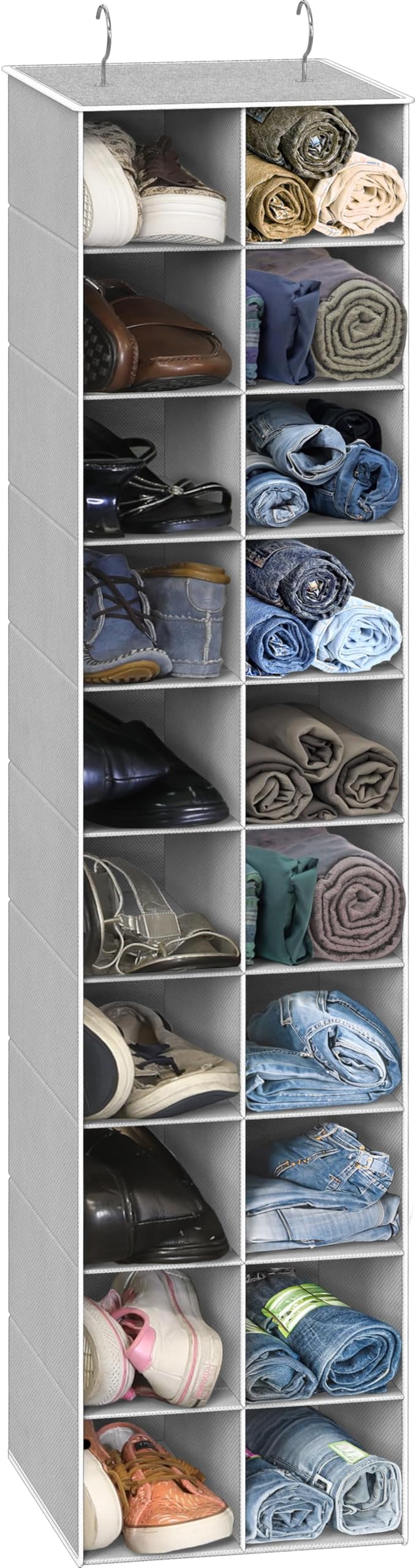 Simple Houseware 20 Section Shelves Hanging Shoes Organizer Holder