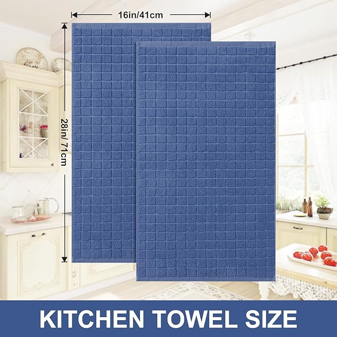 Homaxy Premium Cotton Kitchen Towels 16"x 28", Large Natural Ring Spun 390 GSM