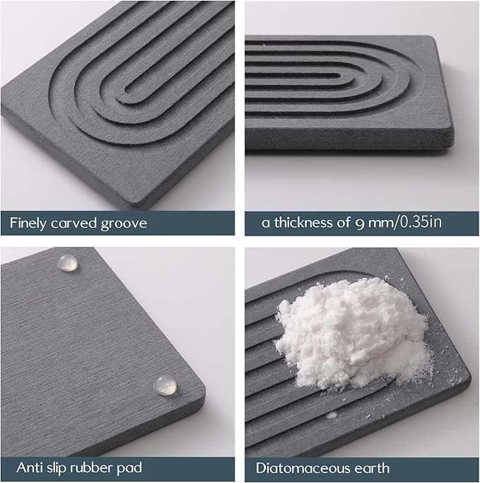 Faucet Mat for Kitchen Sink -Diatomite Stone Drying Mat for Kitchen Counter &